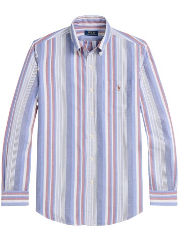 polo ralph lauren camiseria hombre cubdpkpps-long sleeve-sport shirt - 710944613001 6429 blue red multi