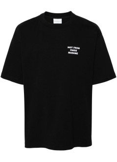 drôle de monsieur t-shirt manle t-shirt slogan - permts203co002bl black