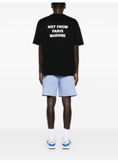 drôle de monsieur t-shirt manle t-shirt slogan - permts203co002bl black