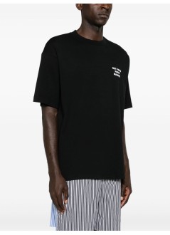 drôle de monsieur t-shirt manle t-shirt slogan - permts203co002bl black