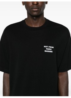 drôle de monsieur t-shirt manle t-shirt slogan - permts203co002bl black