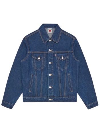 icecream outerwear manrunning dog denim trucker jacket - icd006 indigo