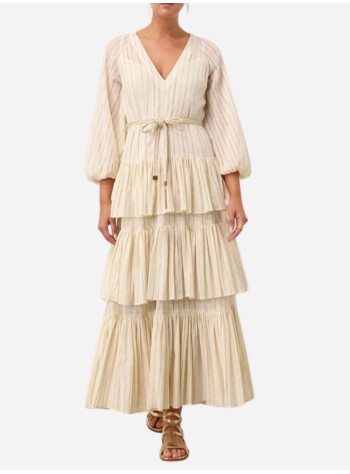 zimmermann dress womanwaverly tiered midi dress - 9859dss243 ivgo 2