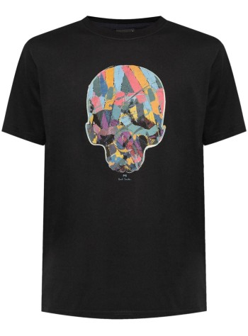 Mens Reg Fit Ss T Shirt Multi Col Skull