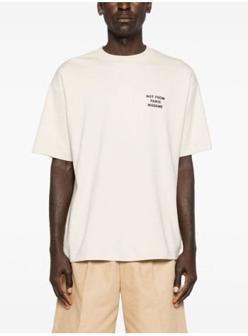 drôle de monsieur camiseta hombre le t-shirt slogan - permts203co002mt mastic 2