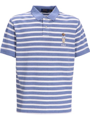 polo ralph lauren polo hombre sskccmslm24-short sleeve-polo shirt - 710941863001 pf24 laticblu htr wt hmgy bear