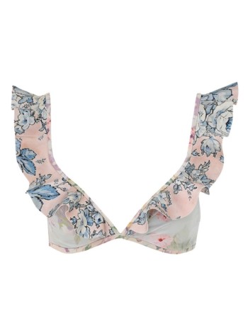 zimmermann bikini bra womanhalliday spliced frill bra - 1461ws241t spli