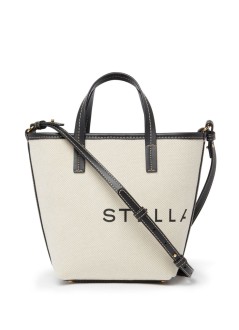 stella mccartney crossbody womanbucket bag eco salt and pepper - 7b0106wp0221 9043