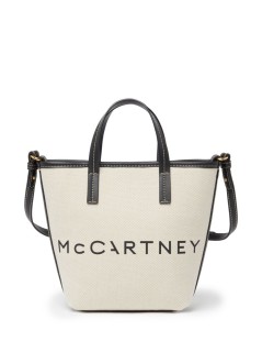 stella mccartney crossbody womanbucket bag eco salt and pepper - 7b0106wp0221 9043