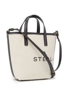 stella mccartney crossbody womanbucket bag eco salt and pepper - 7b0106wp0221 9043