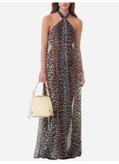 Light Chiffon Halterneck Long Dress