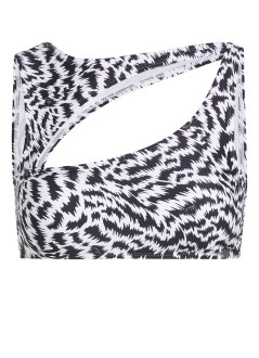 karl lagerfeld bikini sujetador mujer animal print asymmetrical top - 241w2219 r32