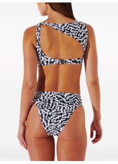 karl lagerfeld bikini sujetador mujer animal print asymmetrical top - 241w2219 r32