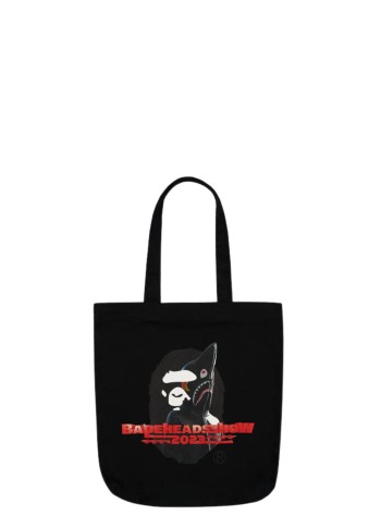 bape viaje hombre bape head show souvenir tote bag - 1j20189010 bkx