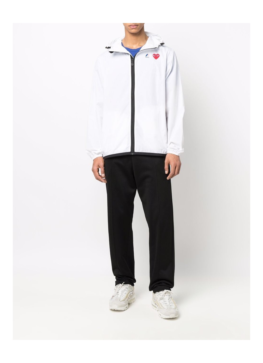 comme des garcons outerwear hombre p1j501 k way hoodie full zip azj501051 white Talla S