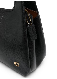 coach handbag mujer polished pebble leather lana shoulder bag - cm544 b4 bk