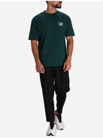 drôle de monsieur camiseta hombre le t-shirt slogan - permts203co002dgn dark green 2