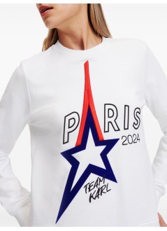 karl lagerfeld sudadera mujer paris sweatshirt - 245w1830 100