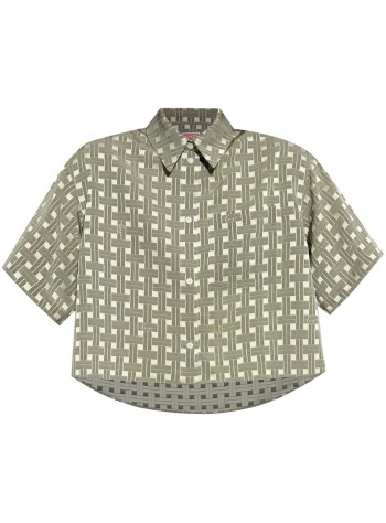 kenzo camiseria mujer weave cropped shirt - fe62ch2469jt 93