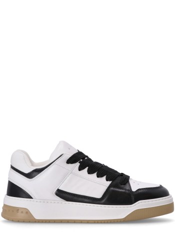 hogan sneaker manh667 allacciato - hxm6670fl40tln0001 b001 bianco b999 nero