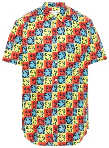 comme des garcons camiseria hombre mens shirt woven - fmb022 print d