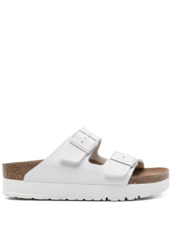 birkenstock flat shoe womanarizona platform flex bf - 1027416 white