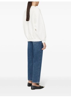 anine bing top womanjaci sweatshirt monogram - a0810077ivy1 ivory