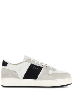hogan sneaker manh668 allacciato fascia logo - hxm6680fl30odz0001 b001 bianco b999 nero