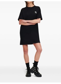 karl lagerfeld vestido mujer ikonik 2.0 patch t-shirt dress - 245w1352 999