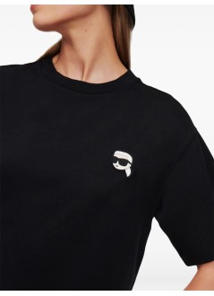karl lagerfeld vestido mujer ikonik 2.0 patch t-shirt dress - 245w1352 999