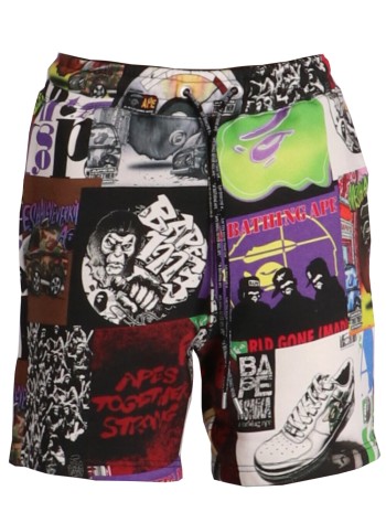 bape pantalon corto hombre bape album monogram sweat shorts m - 1j80153056 mul