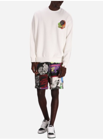 bape sweater manbape sport graphic crewneck m - 1j80113051 ivy 2