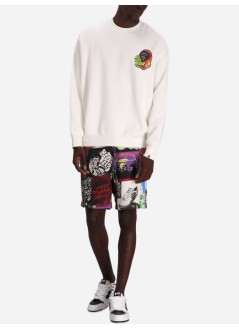 bape sweater manbape sport graphic crewneck m - 1j80113051 ivy