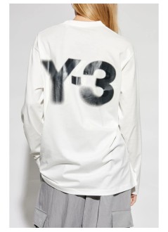 y3 camiseta hombre logo ls tee - je9279 cwhite
