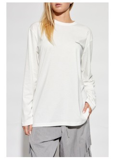 y3 camiseta hombre logo ls tee - je9279 cwhite