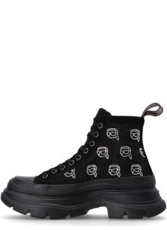 karl lagerfeld boot womanluna rhinestone mesh boot - kl42941 70s