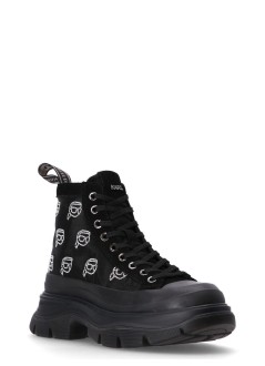 karl lagerfeld boot womanluna rhinestone mesh boot - kl42941 70s