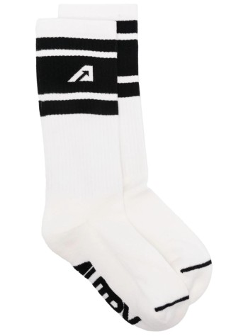 autry socks mansocks main unisex - stripes - sopu36s0 wht blk