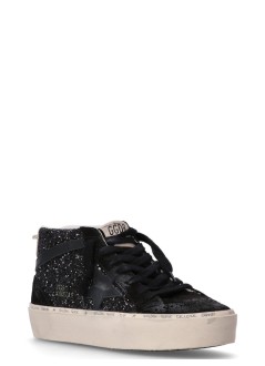 golden goose sneaker womanhi mid star glitter upper - gwf00699f005652 90447