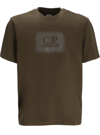 c.p.company camiseta hombre 30/1 jersey logo label t-shirt - 17cmts029a005100w 683