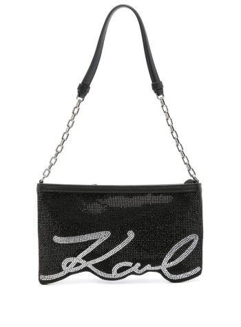 karl lagerfeld crossbody womank/evening signature slim shb - 245w3078 a999