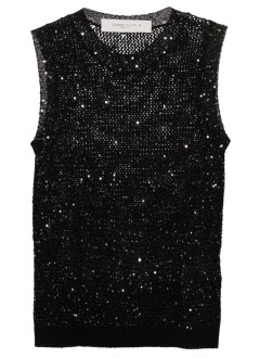 golden goose top mujer journey w's knit tank top sequins - gwp01922p001691 90100