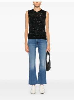 golden goose top mujer journey w's knit tank top sequins - gwp01922p001691 90100