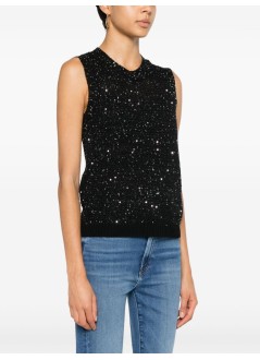 golden goose top mujer journey w's knit tank top sequins - gwp01922p001691 90100