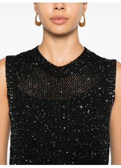 golden goose top mujer journey w's knit tank top sequins - gwp01922p001691 90100