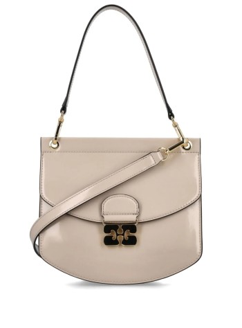 ganni crossbody womanapo-g bag small patent - a6227 873