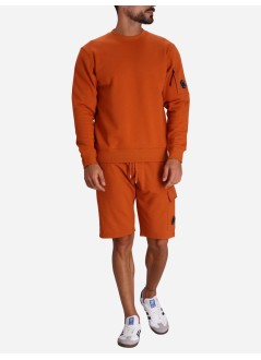 c.p.company sudadera hombre diagonal raised fleece crew neck lens sweatshirt - 17cmss023a005086w 438
