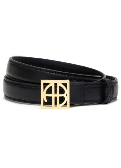 anine bing belt womanmonogram belt - a1210461000 black