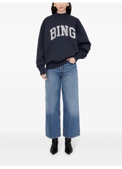 anine bing sweater womanjaylin tee bing - a0810292nya1 navy