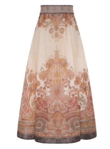 zimmermann skirt womanillustration midi skirt - 9095sf241 cmp
